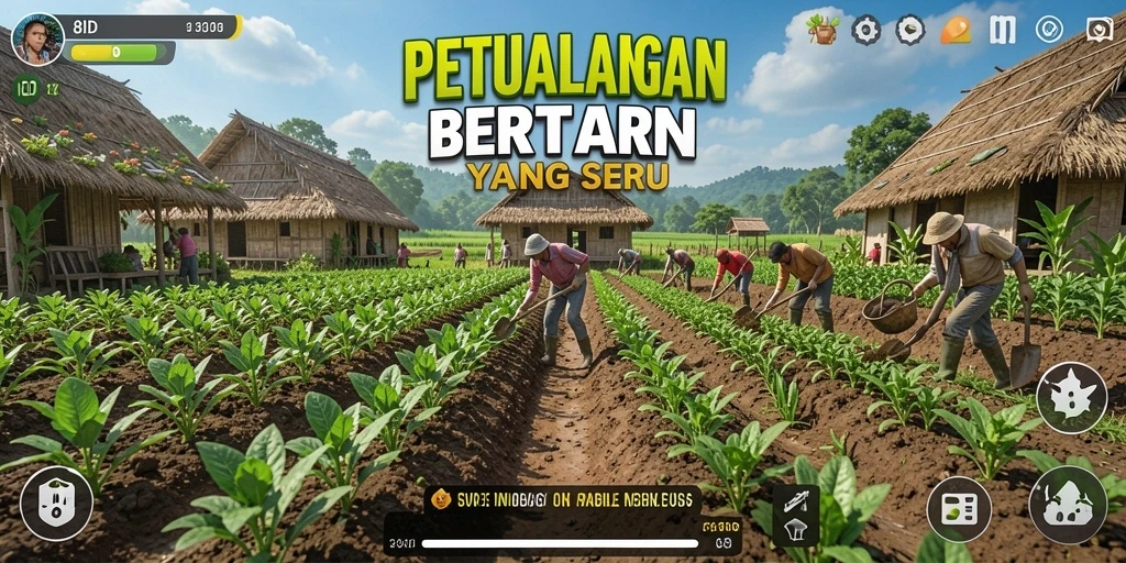 Gameplay menarik dalam 8ID dengan berbagai aktivitas bertani.