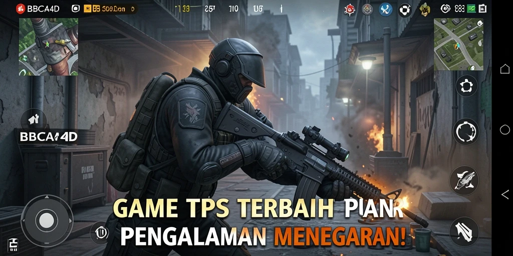 Screenshot utama BBCA4D menampilkan aksi gameplay TPS yang mendebarkan.