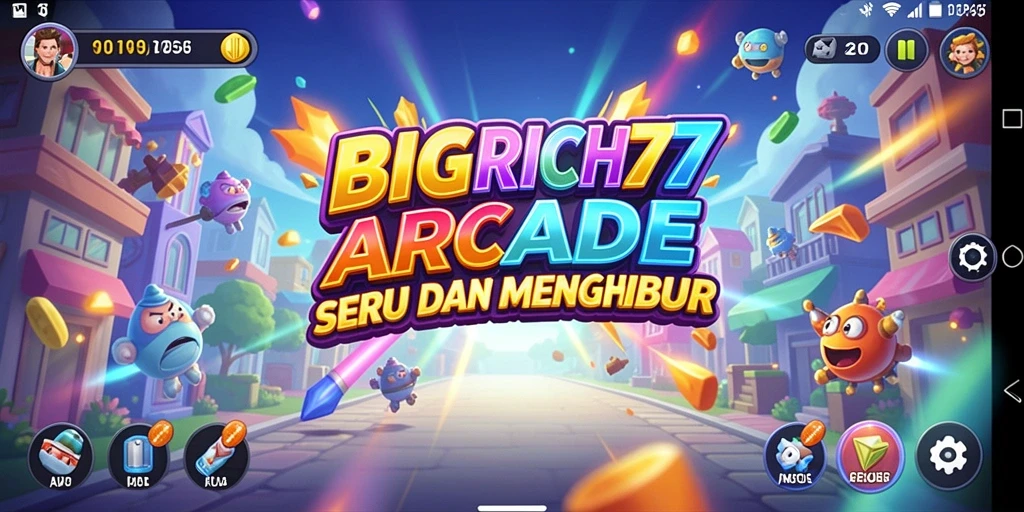 Tampilan gameplay menarik dari BIGRICH77 yang penuh warna.