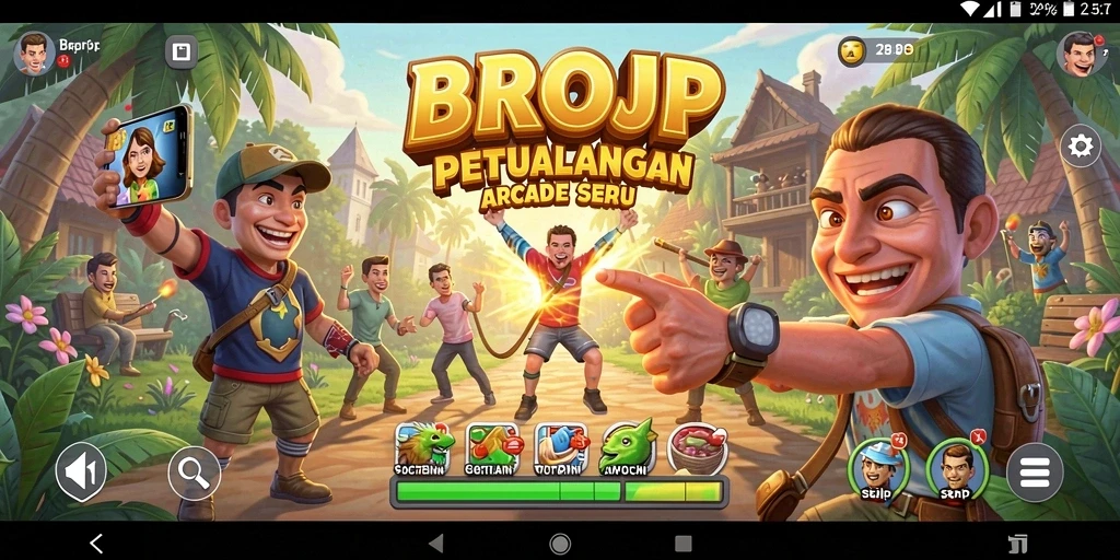 Tampilan gameplay seru dari BROJP yang penuh tantangan.