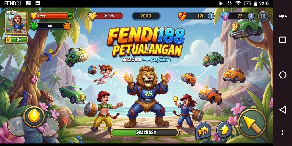 Gameplay FENDI188 yang dinamis dan penuh aksi saat menjelajahi level.