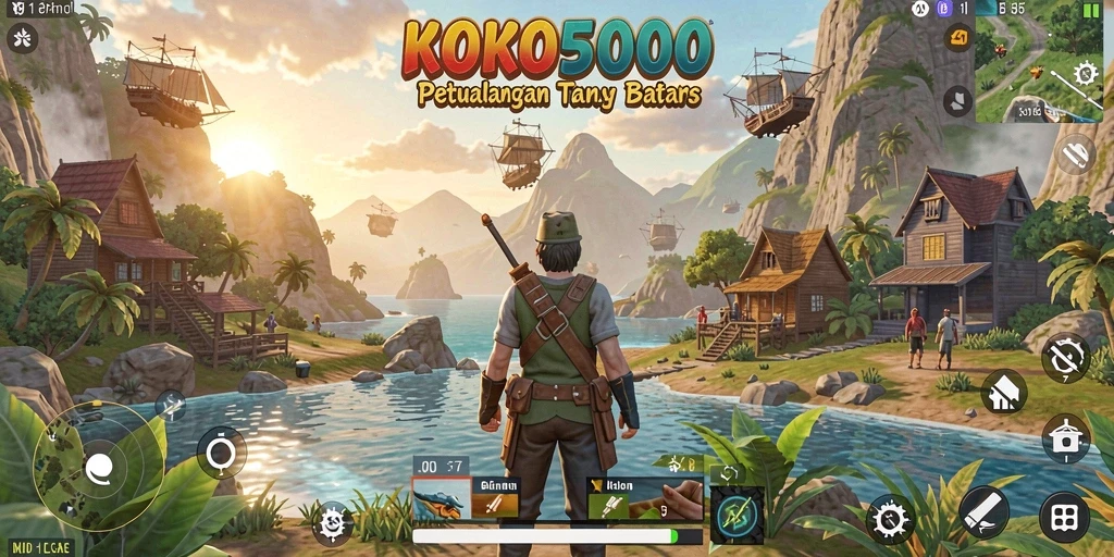 Tampilan gameplay KOKO5000 di dunia terbuka yang menakjubkan.