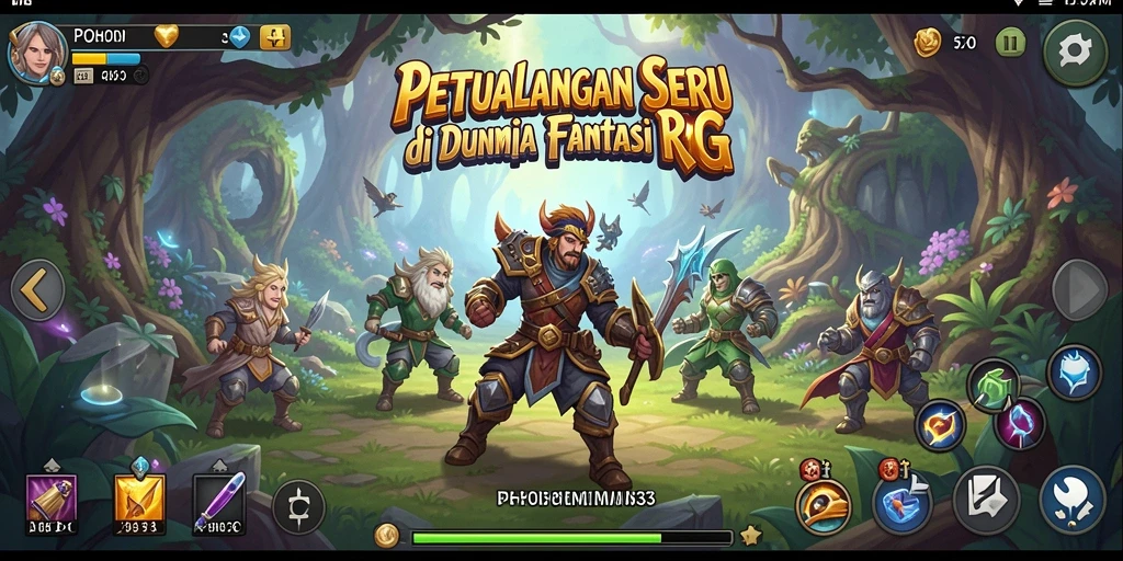 Screenshot dari gameplay petualangan seru di POHONEMAS33.