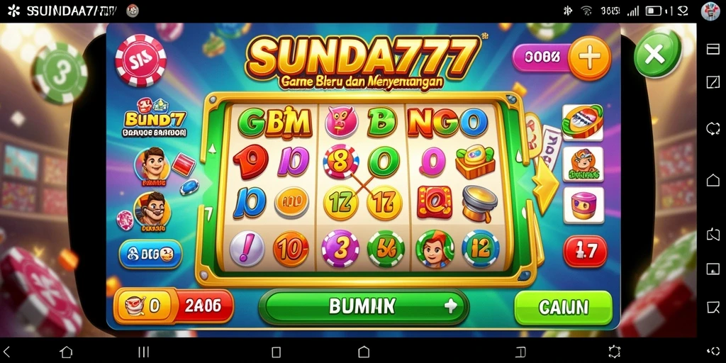 Tampilan gameplay SUNDA777 yang penuh color dan interaksi seru.
