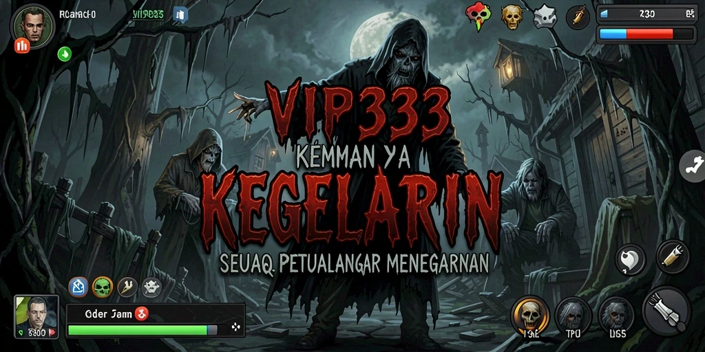 Screenshot menampilkan gameplay menegangkan dari VIP333 di suasana kegelapan.
